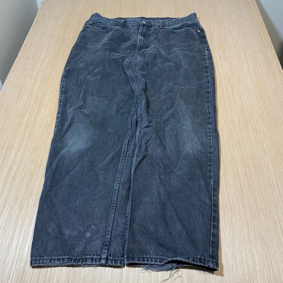 Levi's Other - Levis 550 Relaxed Fit Black Faded Distressed Denim Jeans W38 L32 Mens Vintage